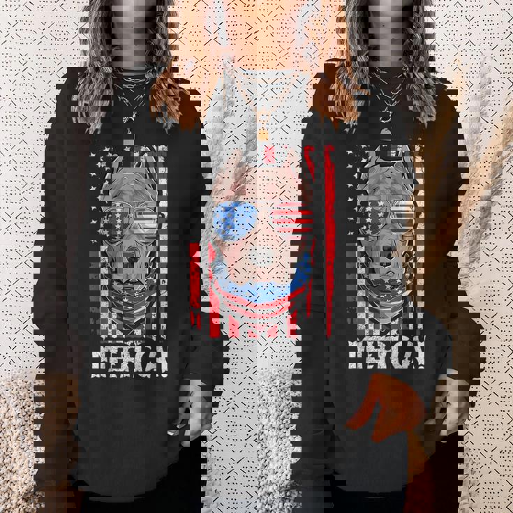 Pit-Bull Usa 愛国的な犬服 アメリカ国旗 メンズ スウェットシャツ 彼女への贈り物