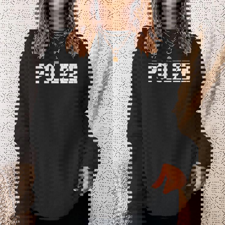 Polizei ドイツ警察 ドイツ法執行機関両面 長袖tシャツ スウェットシャツ 彼女への贈り物
