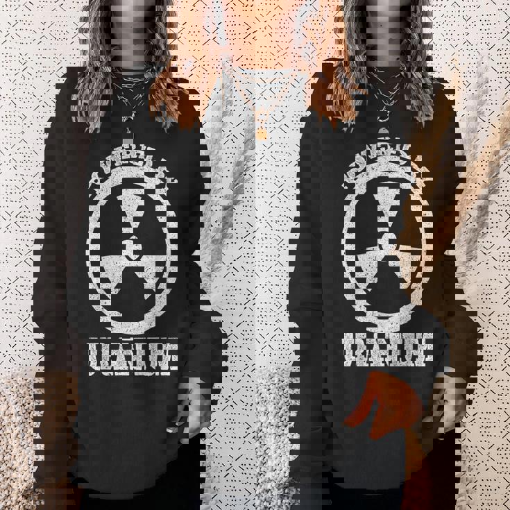 Powered By Uranium 原子力エンジニア スウェットシャツ 彼女への贈り物