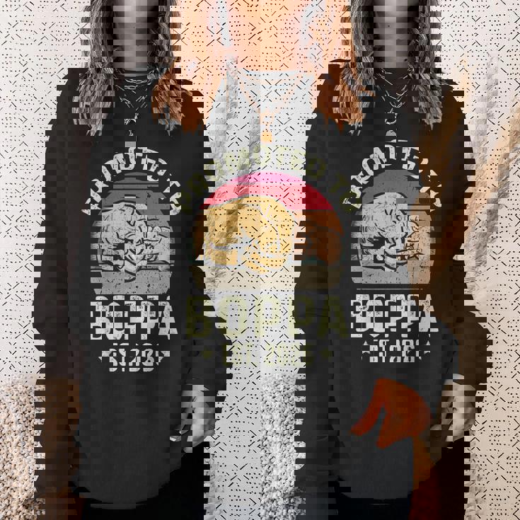 Promoted To Boppa Est 2026 For New Papa Fathers Day Sweatshirt Unisex Gifts for Her