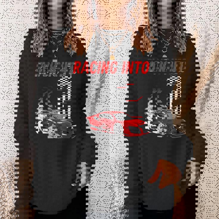 Racing Into 2Nd Birthday レースカー 2歳 幼児 男の子 スウェットシャツ 彼女への贈り物