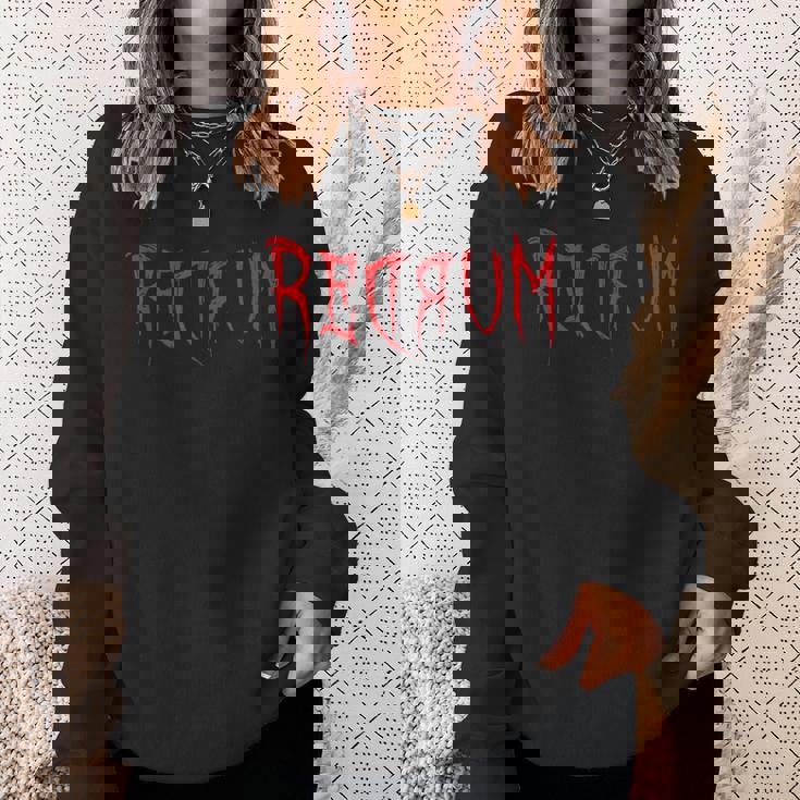 Redrum 怖い不気味な血まみれのハロウィンtシャツ2 スウェットシャツ 彼女への贈り物