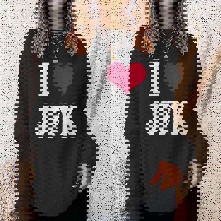 Retrointage I Heart Jfk John F Kennedy スウェットシャツ 彼女への贈り物