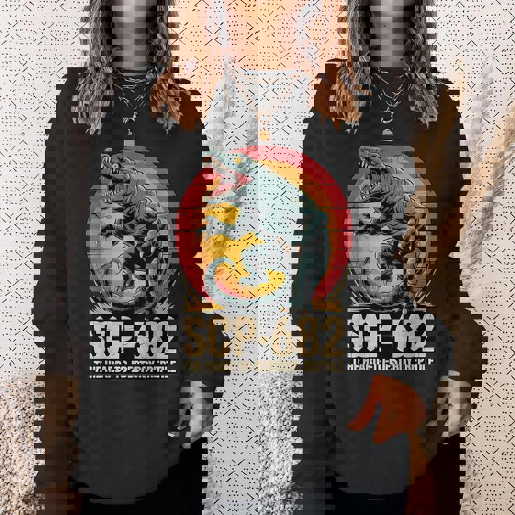 Scp-682 破壊しづらい爬虫類モンスターcpファンデーション スウェットシャツ 彼女への贈り物