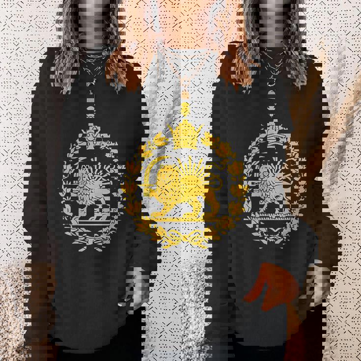 Shir O Khorshid イラン ライオン&サンエンブレム ペルシャ遺産 スウェットシャツ 彼女への贈り物