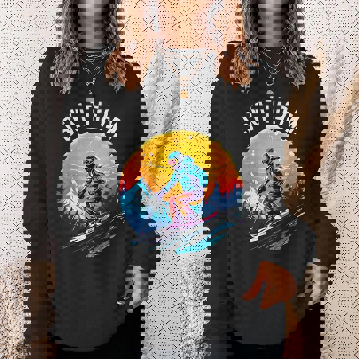 Ski Team スキーチーム スキーヤー スクール スキー旅行 スキーチーム クルー スキー スウェットシャツ 彼女への贈り物