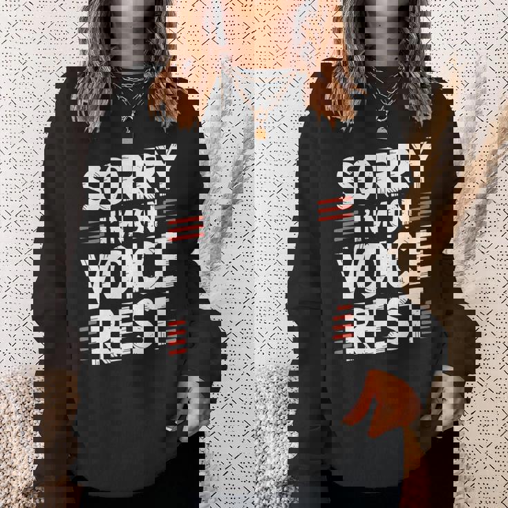 Sorry I'm Onoice Rest ボーカル合唱団の歌手休憩 スウェットシャツ 彼女への贈り物