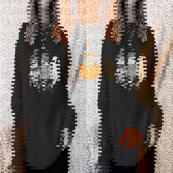 Spooky Whale Shark Lover Pumpkin Halloween Ghost Sweatshirt Unisex Gifts for Her