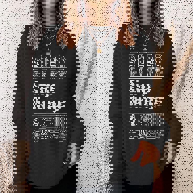 Stage Manager Description Label スウェットシャツ 彼女への贈り物