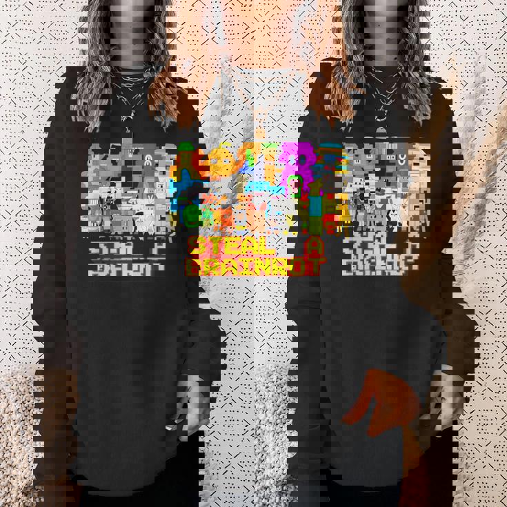 Steal A Brainrot Meme ビデオゲーム キッズゲーマー スウェットシャツ 彼女への贈り物
