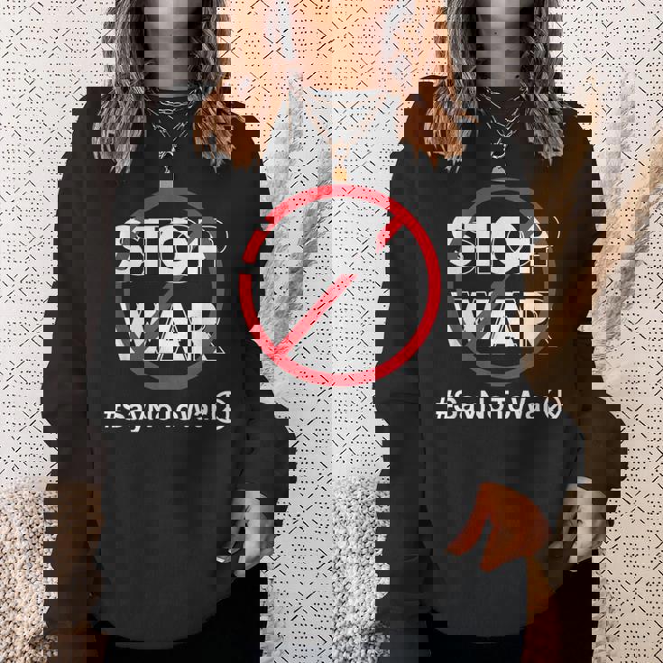 Stop Waray No To War Pleasetop Wars No War スウェットシャツ 彼女への贈り物