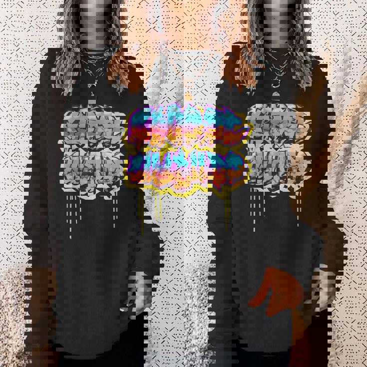 Street Culture グラフィティ・スタイルのアーバン・ストリートウェア スウェットシャツ 彼女への贈り物