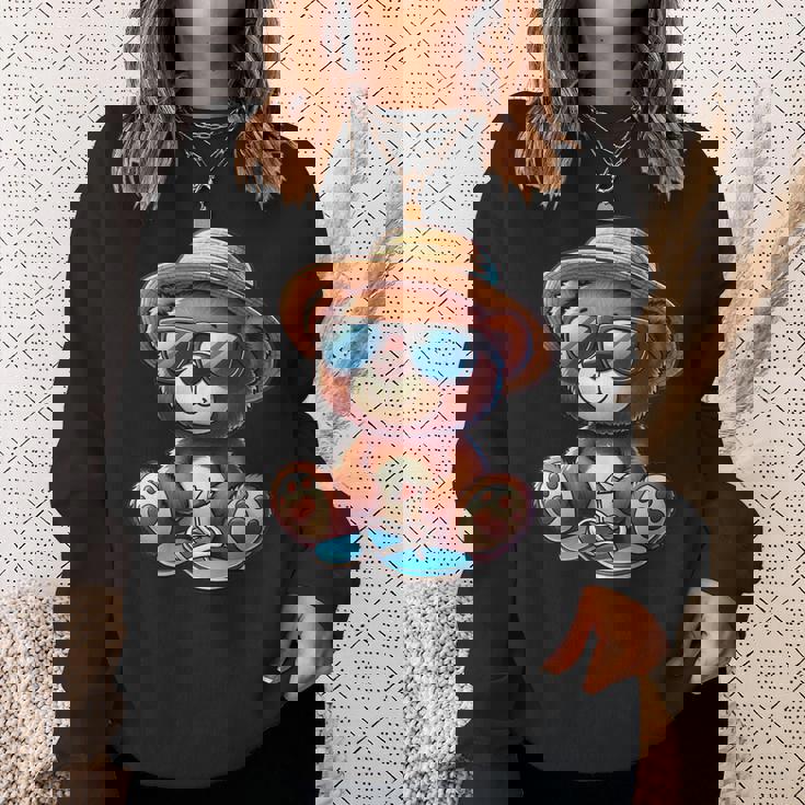 Summeribes テディベア 完璧な夏プリント スウェットシャツ 彼女への贈り物