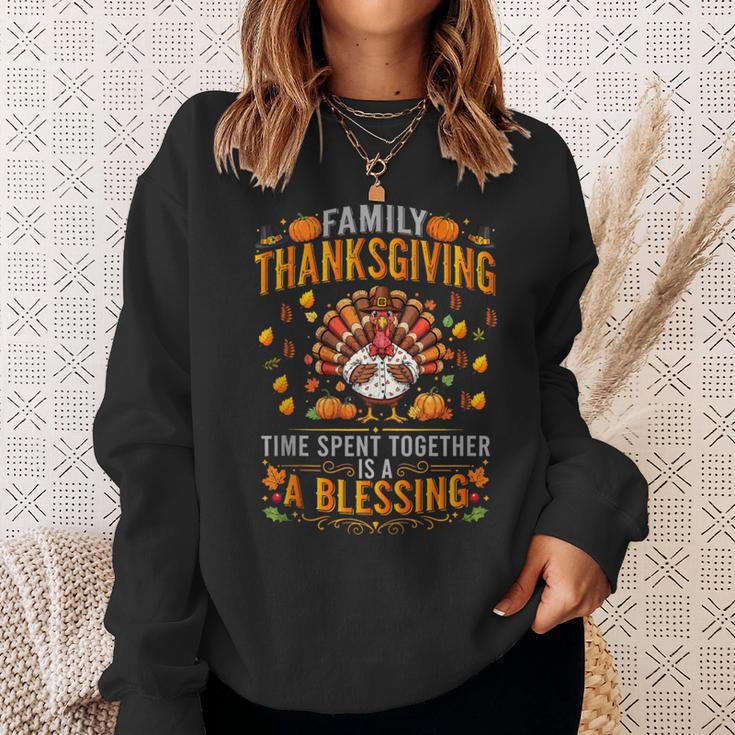 Thanksgiving Family Time Together Turkey Blessing Tee Tank Top Sweatshirt Unisex Gifts for Her