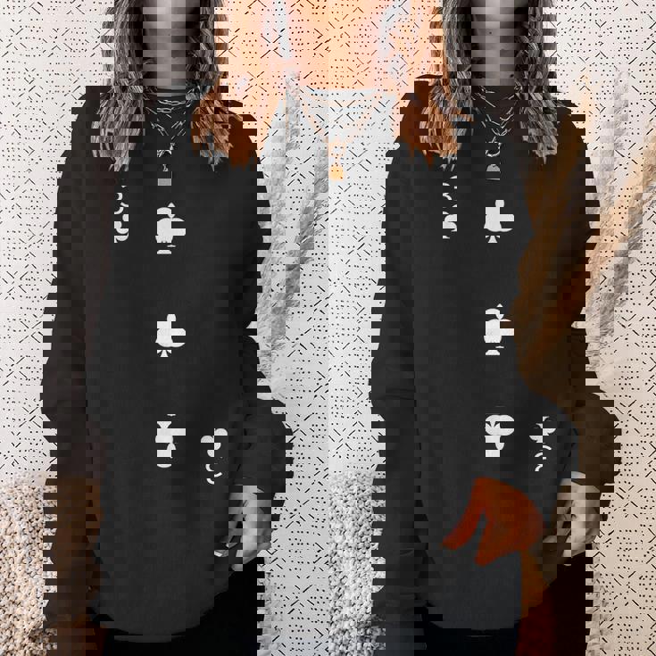 Three 3 Of Clubs トランプ ポーカーカード ブラックジャックカード スウェットシャツ 彼女への贈り物