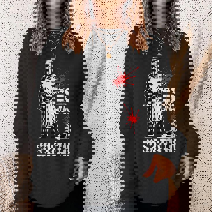 Tis But Acratch 面白い 中世の戦士 ユーモア 騎士 スウェットシャツ 彼女への贈り物