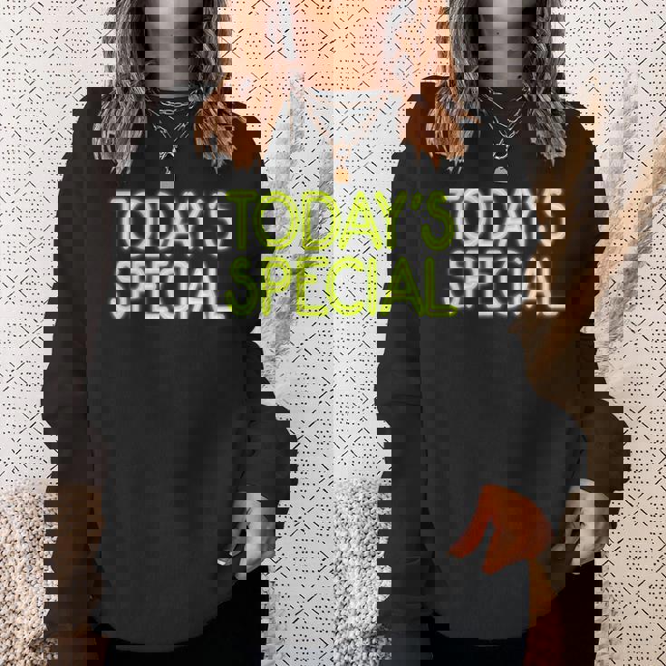 Trendy Neon Greenign Today'special スウェットシャツ 彼女への贈り物