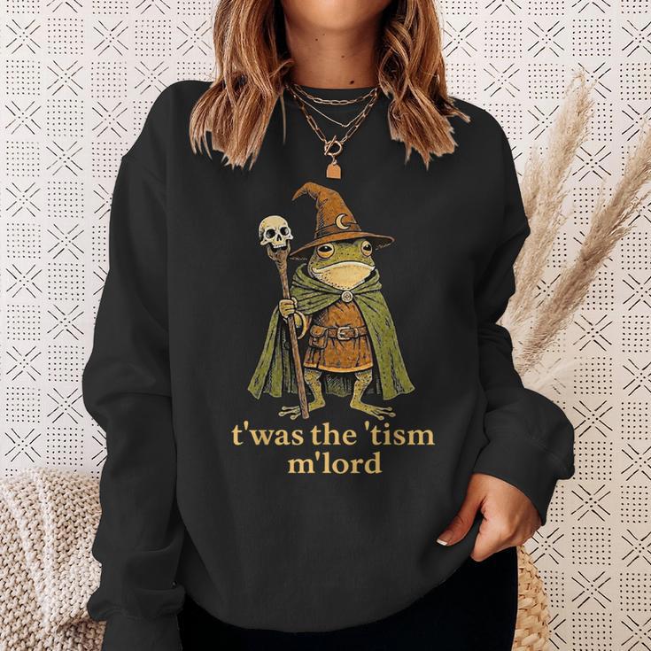 T'was The 'Tism M'lord Frog Wizard Tism Sweatshirt Gifts for Her