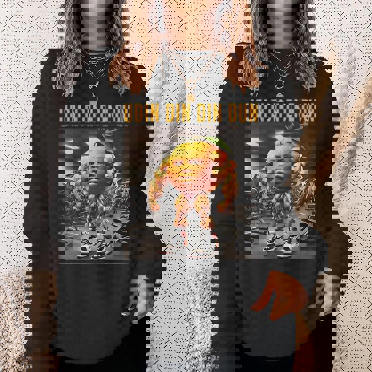 Udin Din Din Dun マッスルオレンジ イタリアンブレイン ロート キッズ ミーム スウェットシャツ 彼女への贈り物