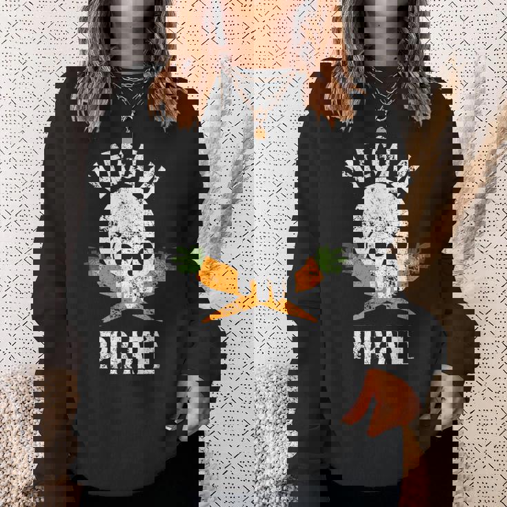 Vegan Pirate Skull And Crossbones But Carrot Sweatshirt Unisex Gifts for Her