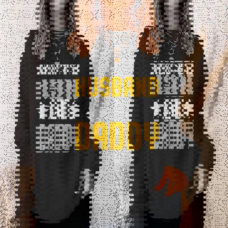 World's Best Husband And Daddy レトロ ヴィンテージ インスピレーション スウェットシャツ 彼女への贈り物