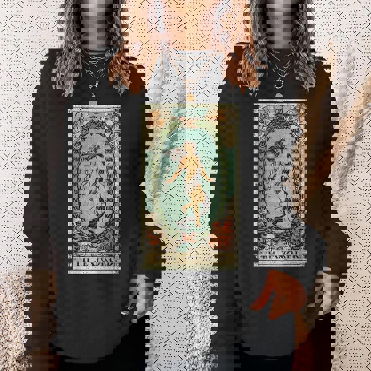 The World タロットカードtシャツ、The World タロットカードtシャツ、 スウェットシャツ 彼女への贈り物