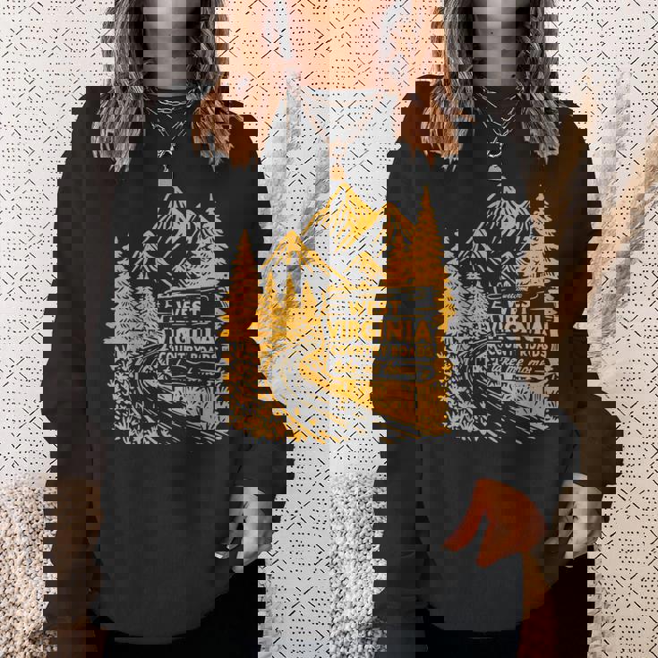 Wv ミニマリストヴィンテージウェストバージニア州生まれ育ち地元をご覧ください スウェットシャツ 彼女への贈り物