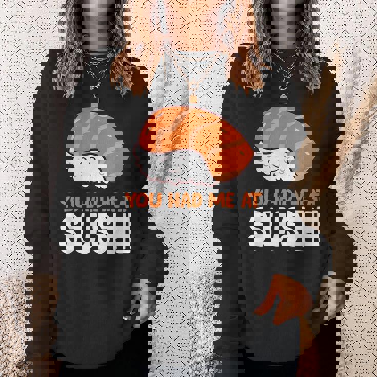 You Had Me At 寿司大好き サーモンにぎり サーモン寿司 スウェットシャツ 彼女への贈り物