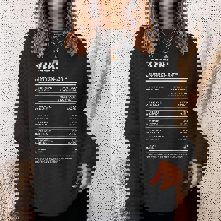 Yuuki 栄養成分表示 スウェットシャツ 彼女への贈り物