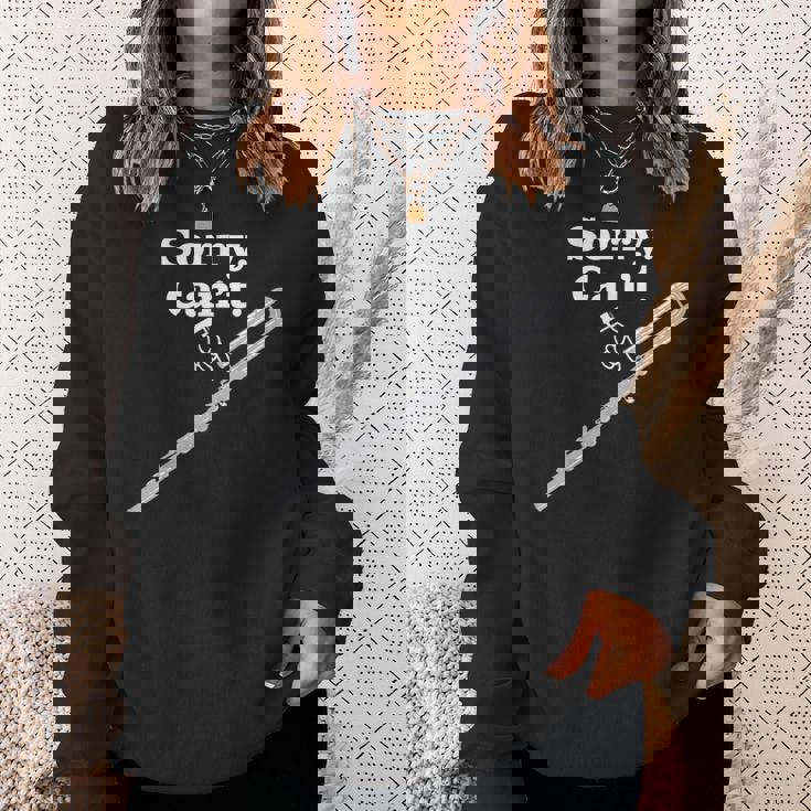 「ごめんなさい。できません。バスフルート」フルート奏者のための面白いバスフルート スウェットシャツ 彼女への贈り物