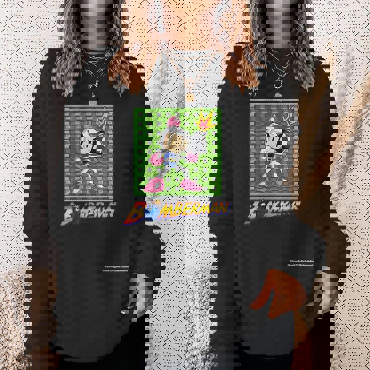 「ボンバーマン」白ボン（D） 長袖tシャツ スウェットシャツ 彼女への贈り物