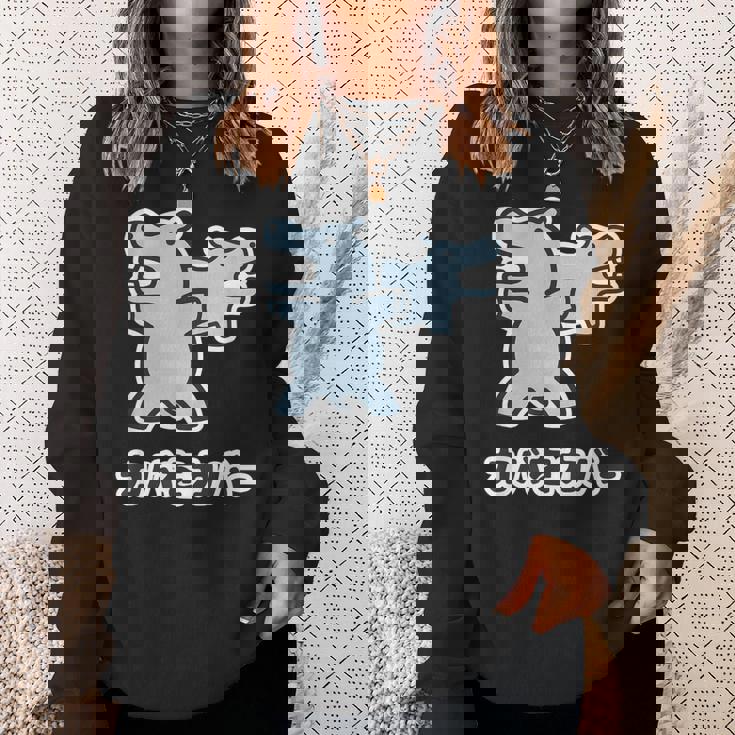 『カバをカバー』カバ くん【どうぶつフレンズ】動物 ゆる かわいい キャラ 面白 ダジャレ ギャグ ジョーク スウェットシャツ 彼女への贈り物