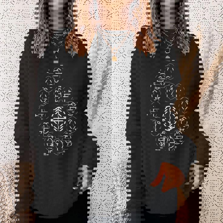 【カタカムナ 第3首】神代文字 スピリチュアル 言霊 癒し ヒーリング 面白い おもしろ お守り 開運 古代 文字 スウェットシャツ 彼女への贈り物