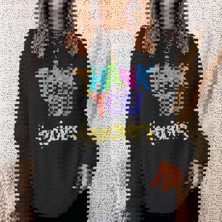 ありがとう 先生 感謝 卒業 スウェットシャツ 彼女への贈り物