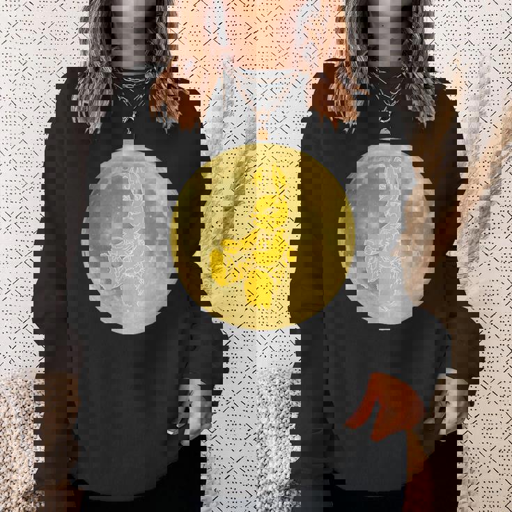 うさぎ星人 On The Yellow Moon スウェットシャツ 彼女への贈り物