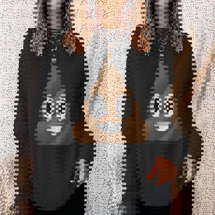 うんちパイル 笑顔 ハッピー うんちパイル うんちの渦 かわいい おもしろい 長袖tシャツ スウェットシャツ 彼女への贈り物