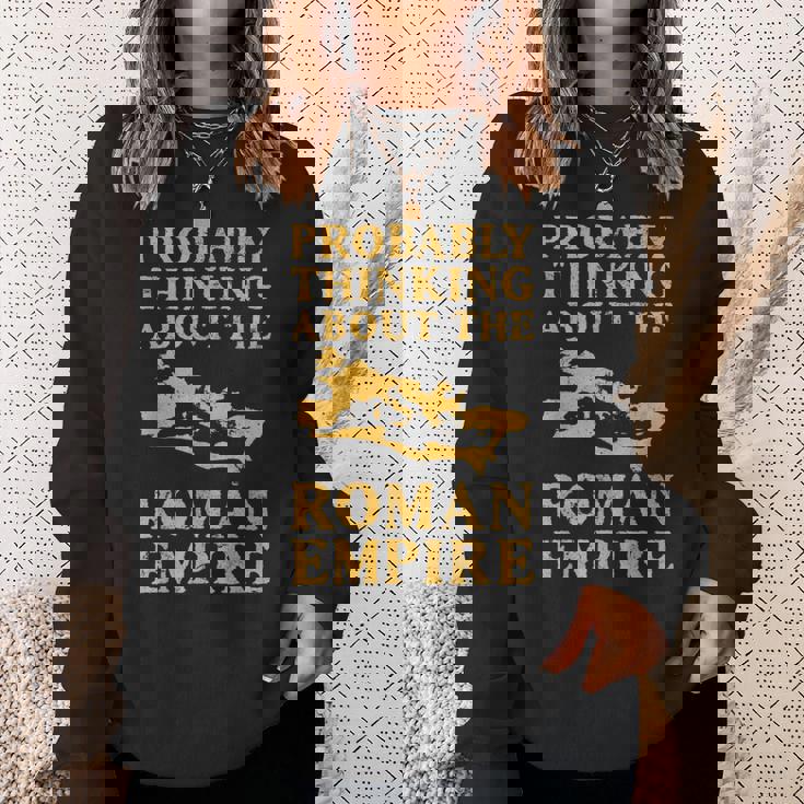 おそらくローマ帝国について考える 古代ローマ地図 スウェットシャツ 彼女への贈り物