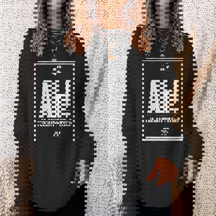 おったま Ah 元素デザイン おもしろ理系 サプライズ要素 42 ナンバー グラフィック スウェットシャツ 彼女への贈り物