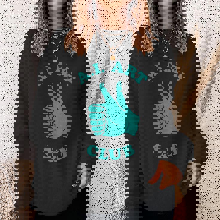 おもしろaiアートクラブ 人工知能 機械学習 スウェットシャツ 彼女への贈り物