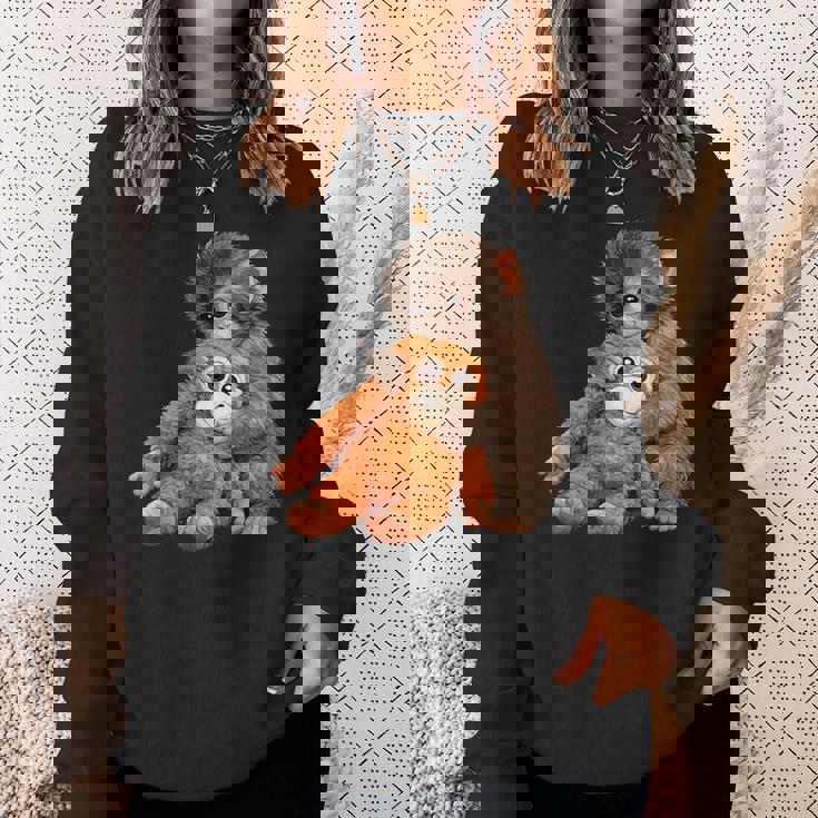 かわいいモンキーパンチ 日本の赤ちゃん猿 スウェットシャツ 彼女への贈り物