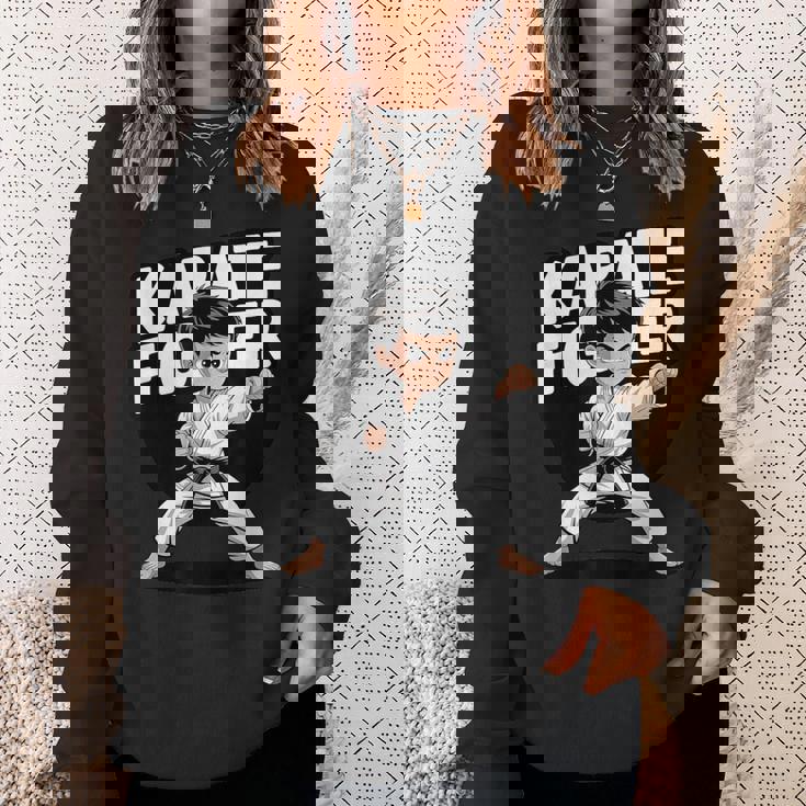 かわいい空手少年 格闘技キッド スウェットシャツ 彼女への贈り物