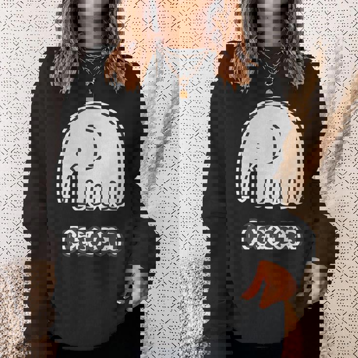 ぞうさん【Paoon パオーン】象（丸耳）シンプル【どうぶつフレンズ】ゆる かわいい 動物 キャラクター スウェットシャツ 彼女への贈り物