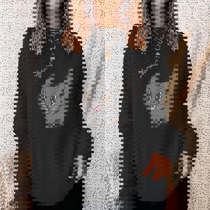 ねこシャー黒猫ver スウェットシャツ 彼女への贈り物