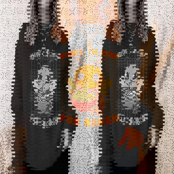 はちみつラーメン好き かわいい 食通アート 蜂 スウェットシャツ 彼女への贈り物