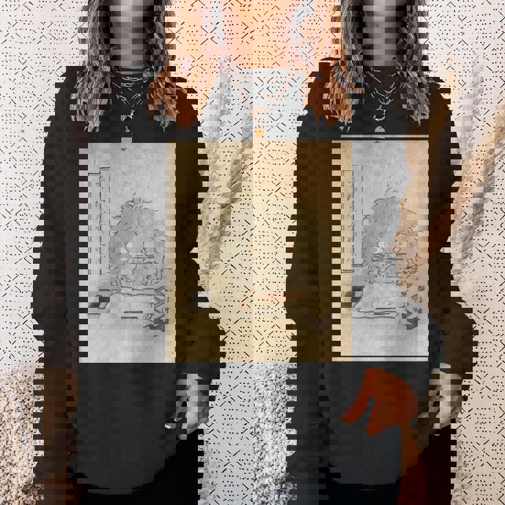 もじやもじや【日本の妖怪シリーズ】 長袖tシャツ スウェットシャツ 彼女への贈り物