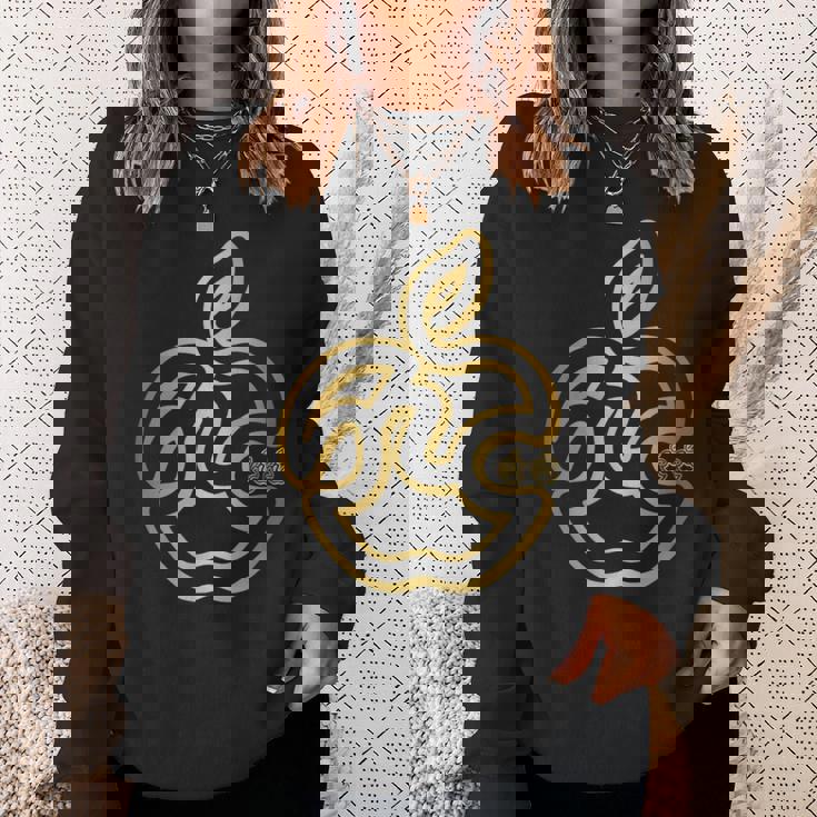 りんご フルーツ ひらがな 隠し文字 タイポグラフィ ユニーク おもしろみ デザイン スウェットシャツ 彼女への贈り物