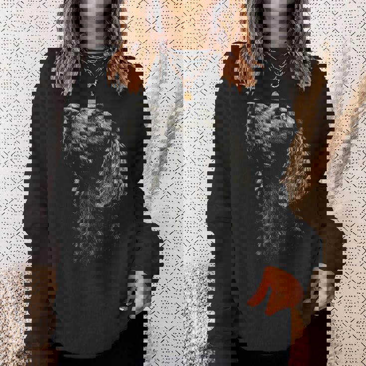 アイリッシュセッター犬モチーフペットアートワーク アイリッシュセッター スウェットシャツ 彼女への贈り物