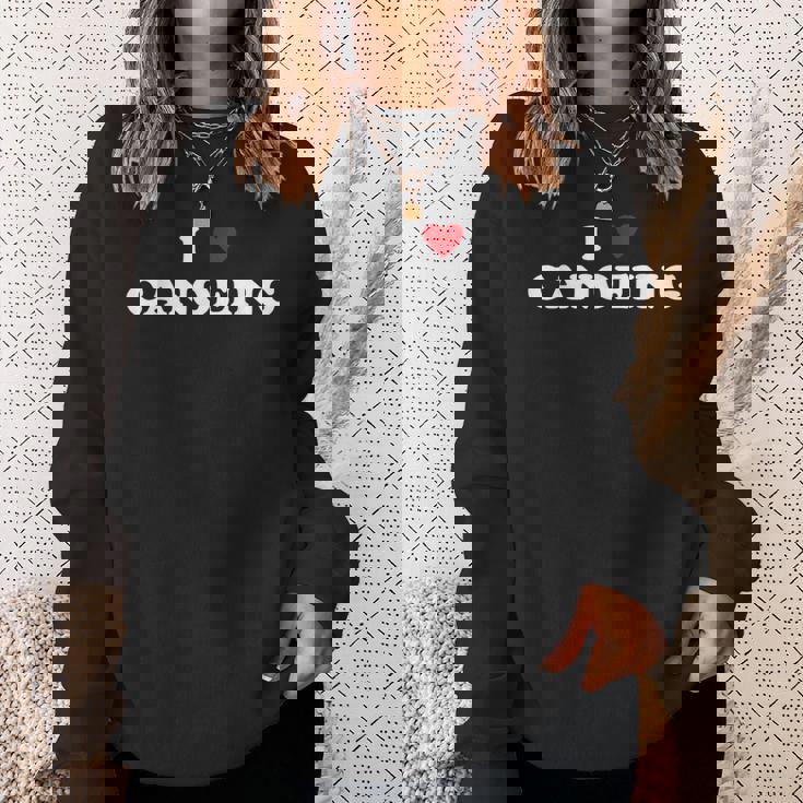 アイ・ハート・カヌー-アイ・ラブ・カヌー スウェットシャツ 彼女への贈り物