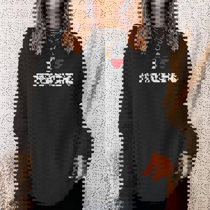 アイ・ハート・フェンサー-アイ・ラブ・フェンシング スウェットシャツ 彼女への贈り物