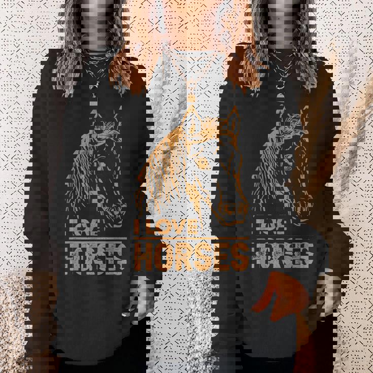 アイ・ラブ・ホース スウェットシャツ 彼女への贈り物